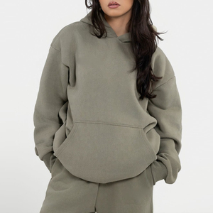 Sweat à capuche Streetwear décontracté surdimensionné pour femmes Sweat à manches longues à la mode brodé tricoté fabriqué à la mode - Product Image 1