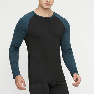 OEM Spandex Lightweight <b>T</b>-<b>Shirts</b> <b>Men</b> Slim <b>Fit</b> Raglan Sleeve Quick Muscle <b>Dry</b> <b>Fit</b> Training Top Gym <b>t</b> <b>Shirt</b> for <b>Men</b> - Product Image 2