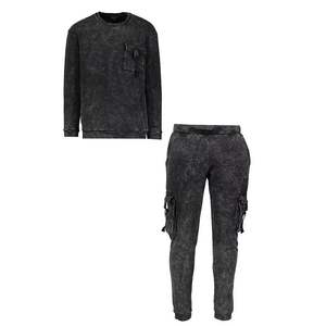 เสื้อวอร์มผู้ชายผ้าฝ้าย100% ใหม่สีทึบน้ำหนักเบา, เสื้อวิ่งจ๊อกกิ้งไซส์ใหญ่พิเศษ - Product Image 3