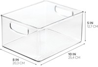 Contenedores Apilables Rectangulares de PET Moldeados por Inyección, Aptos para Alimentos, Duraderos, Conservan la Frescura, Modernos, Organizadores para Refrigerador y Despensa