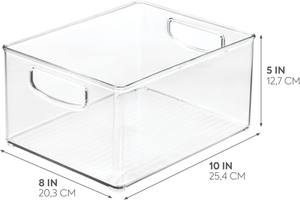 Contenedores Apilables Rectangulares de Plástico Moldeado por Inyección, Aptos para Alimentos, para Organizar el Refrigerador y la Despensa, Almacenamiento de Cocina Ecológico para Mantener la Frescura - Product Image 5