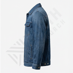 Chaqueta Cortavientos Vaquera Personalizada para Hombre, Diseño Vaquero Lavado con Estilo, Impresión Completa, Revestimiento Frontal, para Uso en Exteriores - Product Image 3