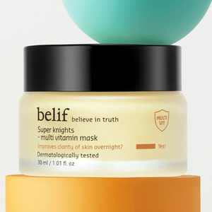 Para Belif Super Knights 30ml Máscara facial funcional Máscara de hoja con infusión de multivitaminas de alta calidad - Product Image 3