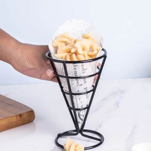 Cône en métal noir design meilleur snack désert Designs personnalisés Logo fabriqué en inde moradaba vente directe usine moderne Unique 2022 - Product Image 3