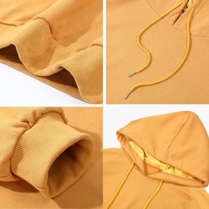 Sweat-shirt pour homme en gros, personnalisé, lourd, doublé de satin, avec capuche en soie - Product Image 4