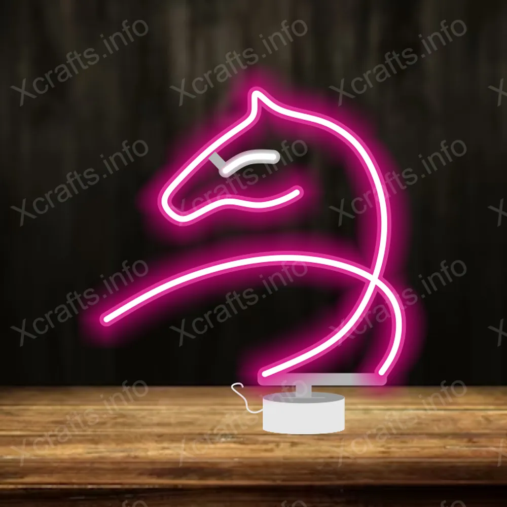Enseigne au néon de cheval: Lumières LED pour la décoration intérieure-Enseigne au néon gracieuse sur le thème du cheval-Illuminez votre espace avec l'éclairage LED