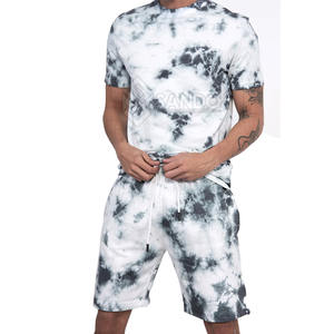 Ensemble t-shirt et short en coton pour hommes, style unique et simple, ensemble t-shirt et short décontractés pour hommes avec cordon de serrage - Product Image 6