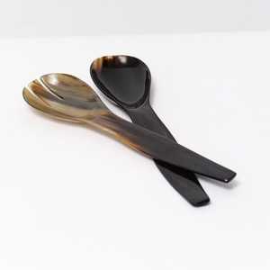 Cuillère en corne de buffle d'eau naturelle faite à la main à long manche cuillère à thé/café écologique décor à la maison élégant pour les mariages personnalisable - Product Image 1