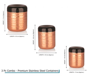 Bocaux en acier inoxydable de haute qualité pour le thé, le sucre, le café, design durable résistant à la rouille pour l'utilisation alimentaire, exportations d'artisanat en acier - Product Image 2