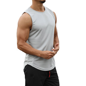Wholesale <b>Men's</b> 100% Cotton Plain White <b>Singlet</b> Breathable Knitted Casual Style - Product Image 3