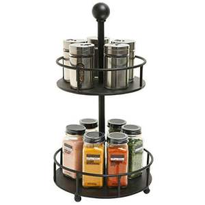 Étagère à épices en métal enduit noir organisateur de boîte à épices de comptoir support de stockage d'accessoires de cuisine moderne pour organisateur de boîte à épices - Product Image 6