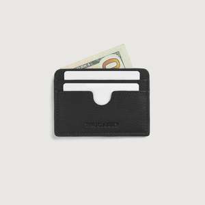 Karl Black Genuine Leather Slim Design Card <b>Holder</b> One Bill Compartment Vertical Business Style Logo Printing for Credit Cards - Product Image 4