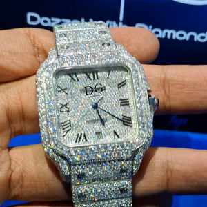 นาฬิกาข้อมือผู้ชายดิจิตอลทรงสี่เหลี่ยมโบราณ แฟชั่น หน้าปัดกระจกโมอิสซาไนต์ พร้อมปฏิทิน ราคาขายส่ง - Product Image 2