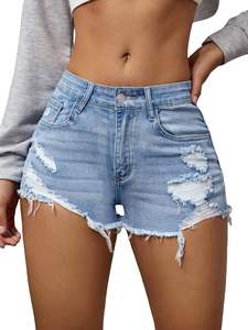 Pantalones cortos de mezclilla hechos profesionalmente para mujer Venta al por mayor Venta caliente Peso ligero de alta calidad Mejor diseño Top Trended Women Denim Short - Product Image 4