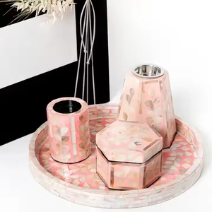 Modern <b>Burner</b> Boxes Luxury Mother of Pearl Inlay Arabic Incense <b>Burner</b> Mubkhar Handcrafted Bakhoor Tray & Dual-Use <b>Candle</b> Holder - Product Image 1