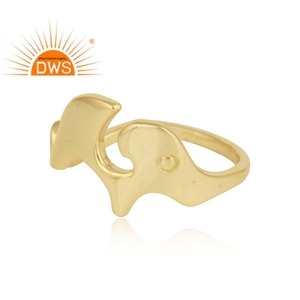 Handmade 925 Sterling Silver 18K Gold Plated <b>Elephant</b> Design Ring Custom Jewelry <b>For</b> Women <b>Gift</b> <b>For</b> <b>Her</b> - Product Image 3