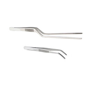 ชุดคีมคีบอาหารสำหรับเชฟแบบใหม่คีมคีบปลาสีเงินยาวตรงทำจากสแตนเลส - Product Image 1