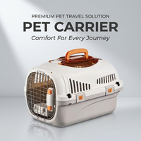 Nouvelle cage de transport pour animaux de compagnie en plastique ; cage résistante aux chocs, durable, pratique et respirante pour chats et chiens, capacité maximale de 9 kg, idéale pour les voyages