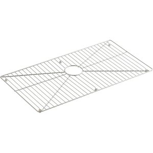K-6474-ST Rejilla de acero inoxidable para fregadero de un solo cuenco, compatible con fregaderos Kohler Vault y Strive - Product Image 1