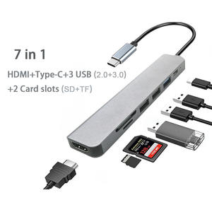 Hub <span class=keywords><strong>Usb</strong></span> <span class=keywords><strong>C</strong></span> 7 en 1 pour MacBook <span class=keywords><strong>iPad</strong></span> <span class=keywords><strong>Pro</strong></span> ordinateur portable 7 en 1 4K HD MI Hub 4 5 6 7 8 9 10 11 12 en 1 Type <span class=keywords><strong>USB</strong></span> <span class=keywords><strong>C</strong></span> Hub Adaptateur <span class=keywords><strong>USB</strong></span> Type <span class=keywords><strong>C</strong></span> <span class=keywords><strong>Dock</strong></span> - Product Image 2