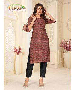 SalwarKameez formel pour enfants en coton imprimé avec costume décontracté 2 pièces pour bébés - Product Image 3