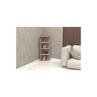 Étagère d'angle multifonctionnelle MUSVENUS moderne 120 en panneau de particules de 18 mm, modèle 005, démontable, trois options de couleur, chambre à coucher, salon