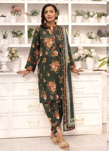 Femme Designer Coton/Pelouse Shalwar Kameez Dernière Collection Été Imprimé Pakistanais de Marque - Product Image 5