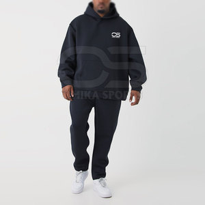 À la mode hommes surdimensionné survêtement deux pièces ensemble avec Relax Fit Style décontracté hommes surdimensionné survêtement Streetwear ensemble - Product Image 1