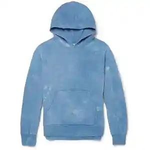 100% algodón French Terry Pullover No String Vintage Acid Wash Hoodie Print Custom Cut Edge Raw Distress Hoodies - Product Image 1