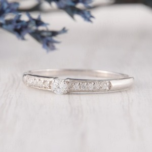 Anillo clásico, joyería para mujer, joyería de estilo bohemio de plata, Plata de Ley 925, Topacio blanco, piedra preciosa, anillo hecho a mano, regalo para esposa - Product Image 1