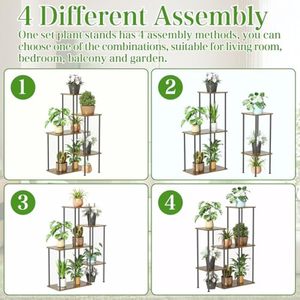 Chambre balcon salon décor à la maison 5 niveaux métal <span class=keywords><strong>plante</strong></span> support affichage intérieur coin <span class=keywords><strong>plante</strong></span> support métal fleur support - Product Image 5