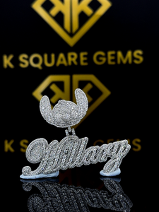 จี้เพชรโมอิส VVS จี้เพชรโมอิสที่กำหนดเองตัวอักษร Vvs Moissanite จี้เงินฮิปฮอป VVS Moissanite จี้เงิน - Product Image 2