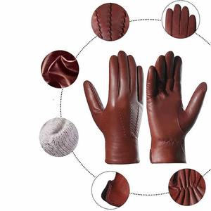 Wholesale Premium Quality Custom Color Genuine Leather <b>Gloves</b> Adult Size <b>Touch</b> <b>Screen</b> Compatible Best Price for Daily Winter - Product Image 2