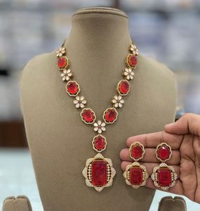 Ensemble collier et boucles d'oreilles en alliage d'argent élégant à motif floral, bijoux de mariée en diamant américain de luxe pour fiançailles ou anniversaire - Product Image 6