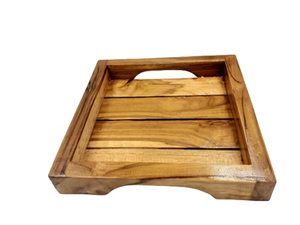 Suministros de alimentos de corte de alta calidad, bandeja rectangular decorativa para el hogar, bandeja de servicio roja con asas, suministros para restaurante y hotel - Product Image 4