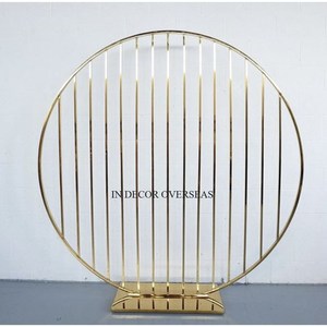 ขาตั้งโลหะชุบทองคุณภาพสูงดีไซน์ทันสมัยล่าสุดตกแต่งงานแต่งงาน - Product Image 1