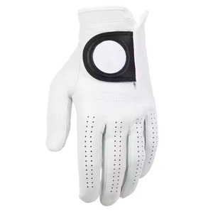 Guante de golf de cuero Cabretta genuino 100% nuevo 2024 logotipo personalizado gran oferta Super suave todo blanco Premium Cabretta cuero - Product Image 3