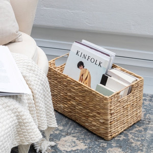 Panier rectangulaire multifonctionnel en jacinthe d'eau de qualité unique et durable - Product Image 3