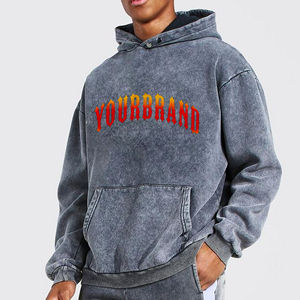 Venta al por mayor de alta calidad para hombre Heavy Vintage Wash Pullover Hoodie Oversized Plain Custom Made 100% algodón Sudadera con capucha - Product Image 4