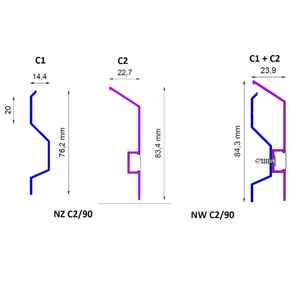 Renoplast ®   Profilé de base en aluminium C1, Revêtement de base, Profilé de base, Plinthe, Terrasse, Maison de jardin, Sols ventilés - Product Image 6