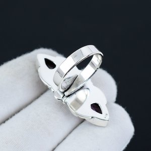 Bague en améthyste, bijoux en argent sterling 925, bague en pierre précieuse, bague de naissance, bagues uniques pour femmes et hommes, cadeaux de Thanksgiving - Product Image 6