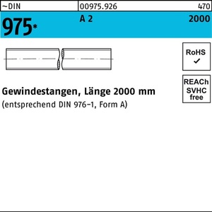 Tige filetée DIN 975 M10 X 2000mm en acier inoxydable A2, 1 pièce - Product Image 1