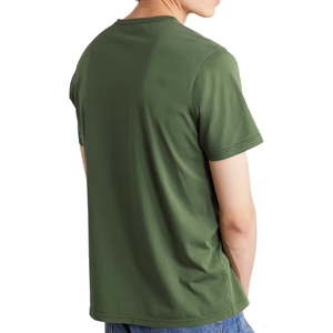 T-shirt à manches courtes col rond en coton biologique 100 % tricoté pour homme, OEM, faible MOQ, écoresponsable, avec inspection qualité à 100 % - Product Image 3
