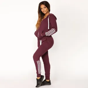 Conjunto Deportivo de 2 Piezas con Logotipo Personalizado, Chaqueta y Pantalón de Chándal para Entrenamiento, Cortavientos, Tallas Grandes para Mujer, 100% Poliéster, Invierno - Product Image 4