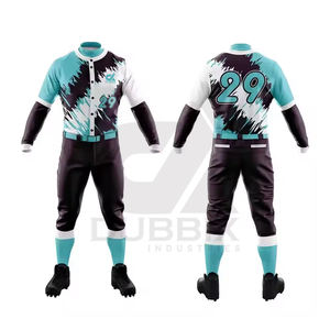 Uniforme de Béisbol Transpirable de Alta Calidad, Ligero, 100% Poliéster, Diseño Personalizable con Cuello en V para Hombres Adultos - Product Image 1