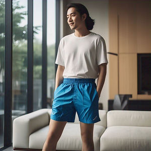 Short imperméable de style urbain pour hommes Short de randonnée en nylon et polyester Streetwear Short coupe-vent respirant à séchage rapide pour hommes - Product Image 2