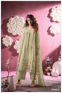 Collection de vêtements de fête fantaisie Salwar Kameez imprimés en lin de qualité supérieure pour les occasions spéciales Tarif de gros des vêtements indiens et pakistanais - Product Image 4