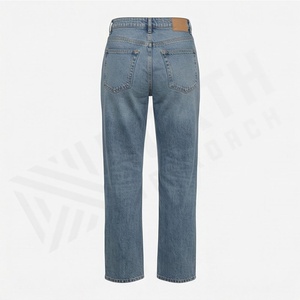 Pantalones Vaqueros de Alta Calidad para Mujer, Corte Holgado, Pierna Ancha, Cintura Alta, Tallas Grandes, Color Personalizado, Transpirables, de Algodón - Product Image 6