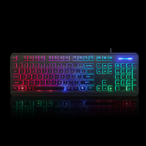 <span class=keywords><strong>Clavier</strong></span> rétro-éclairé RGB USB Claviers arc-en-ciel filaires conçus pour PC, bureau, joueurs, <span class=keywords><strong>PS4</strong></span>, PS5, ordinateur portable, Xbox - Product Image 4