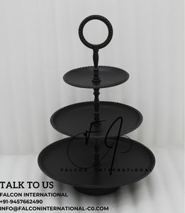 แท่นวางเค้กอลูมิเนียม3ชั้นสำหรับวางเค้กที่วางผลไม้อุปกรณ์ตกแต่งเค้กจากอินเดีย - Product Image 5